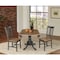 International Concepts Round 42 in Dual Drop Leaf Table, 2 San Remo Side Chairs, Hickory/Washed Coal, 42 W, 42 L, 29.5 in H K45-42DP-C10P - alternate 2